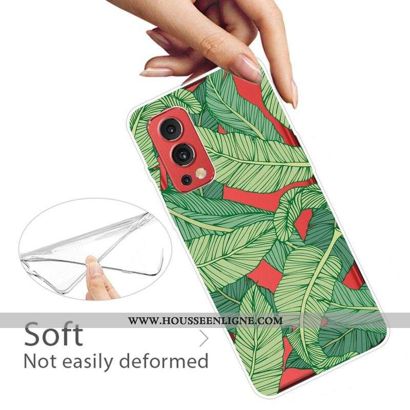 Coque OnePlus Nord 2 5G Transparente Feuilles Graphiques