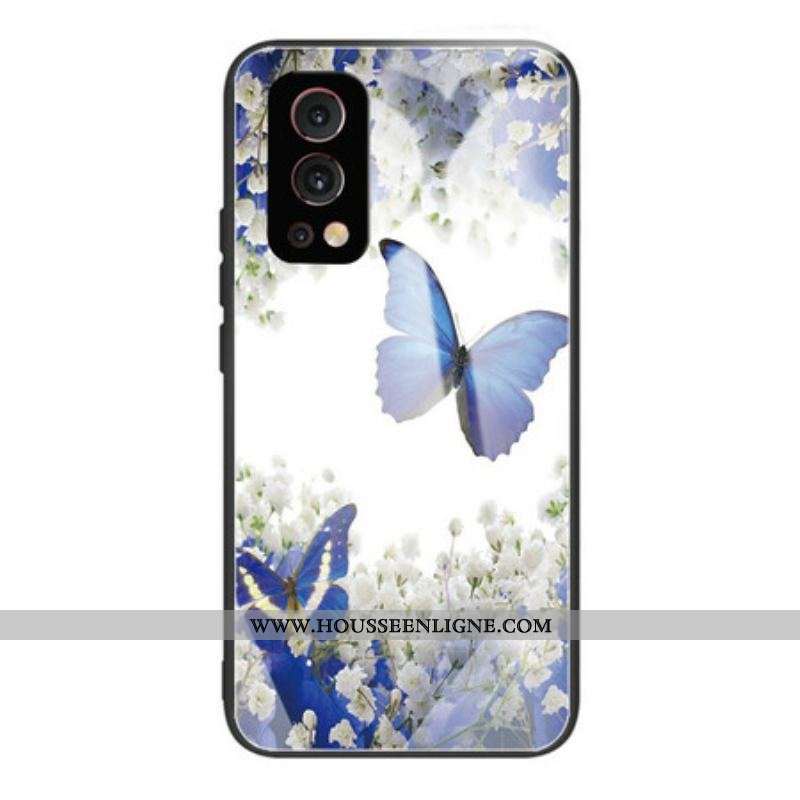 Coque OnePlus Nord 2 5G Verre Trempé Papillons Design