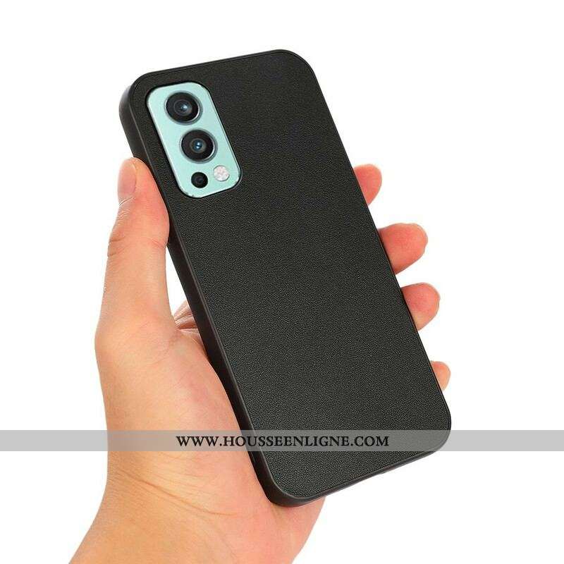 Coque OnePlus Nord 2 5G Véritable Cuir Litchi
