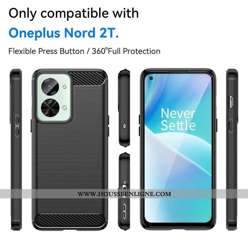 Coque OnePlus Nord 2T 5G Sobre Carbone Brossée