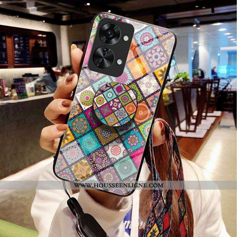Coque OnePlus Nord 2T 5G Support Magnétique Patchwork