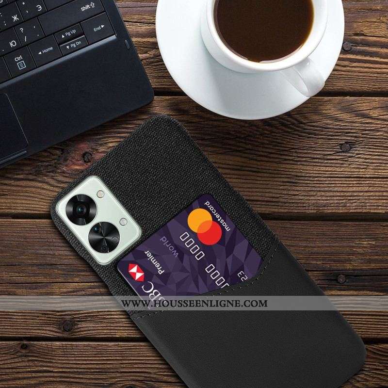 Coque OnePlus Nord 2T 5G Texture Tissu Porte-Carte