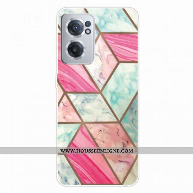 Coque OnePlus Nord CE 2 5G Marbre Rose et Vert