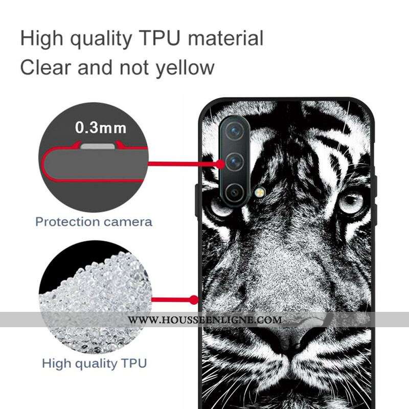 Coque OnePlus Nord CE 5G Tigre Noir et Blanc
