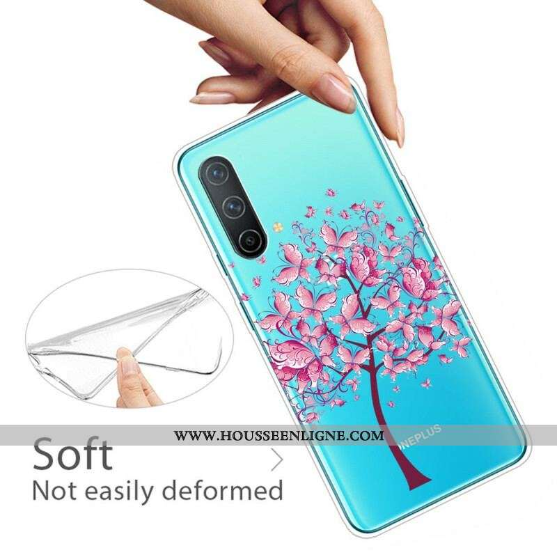 Coque OnePlus Nord CE 5G Transparente Arbre à Papillon