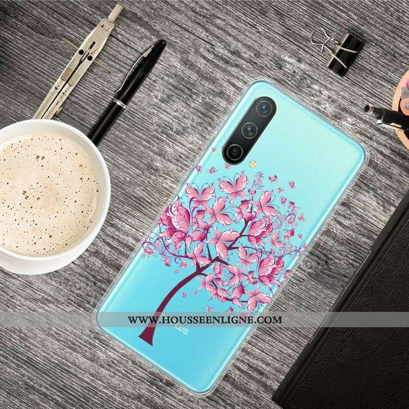Coque OnePlus Nord CE 5G Transparente Arbre à Papillon