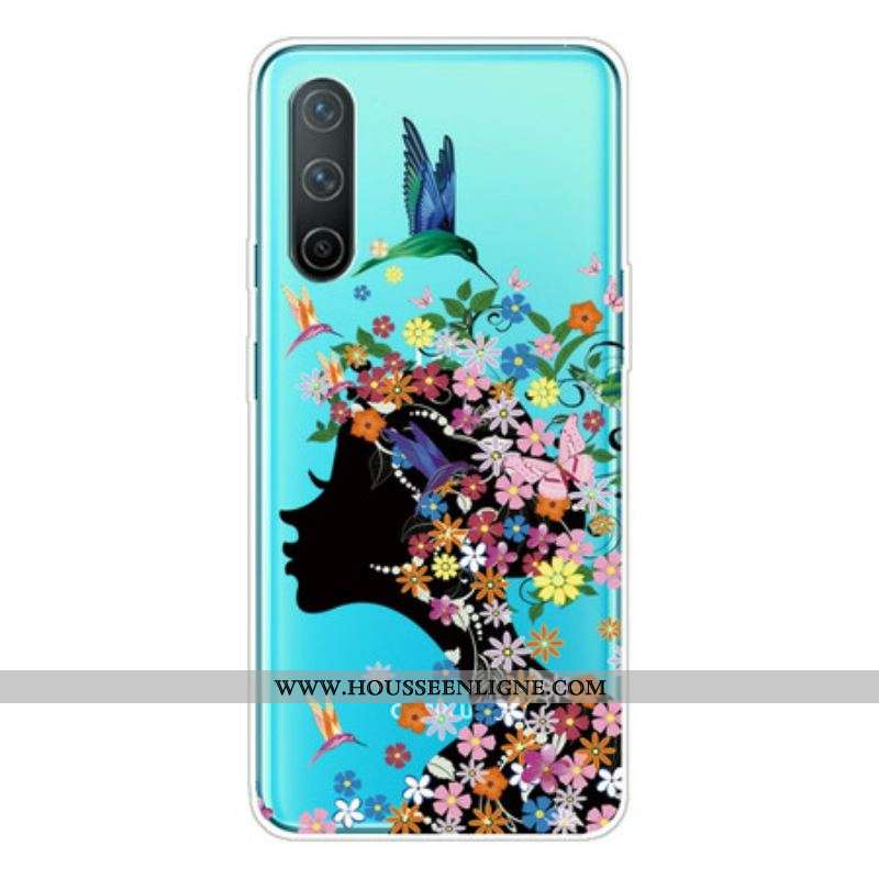 Coque OnePlus Nord CE 5G Transparente Chevelure Fleuri