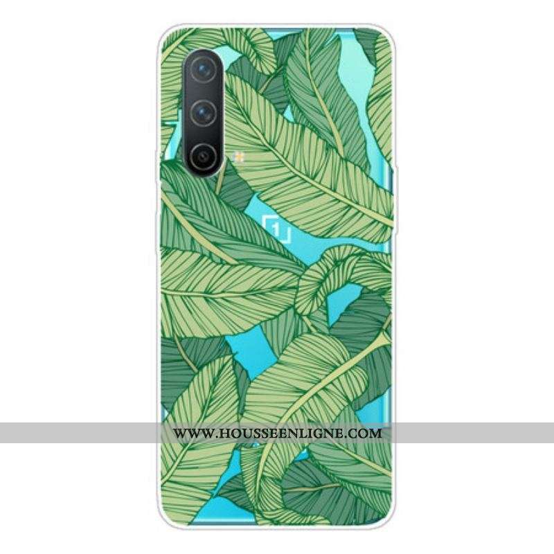Coque OnePlus Nord CE 5G Transparente Feuilles Graphiques