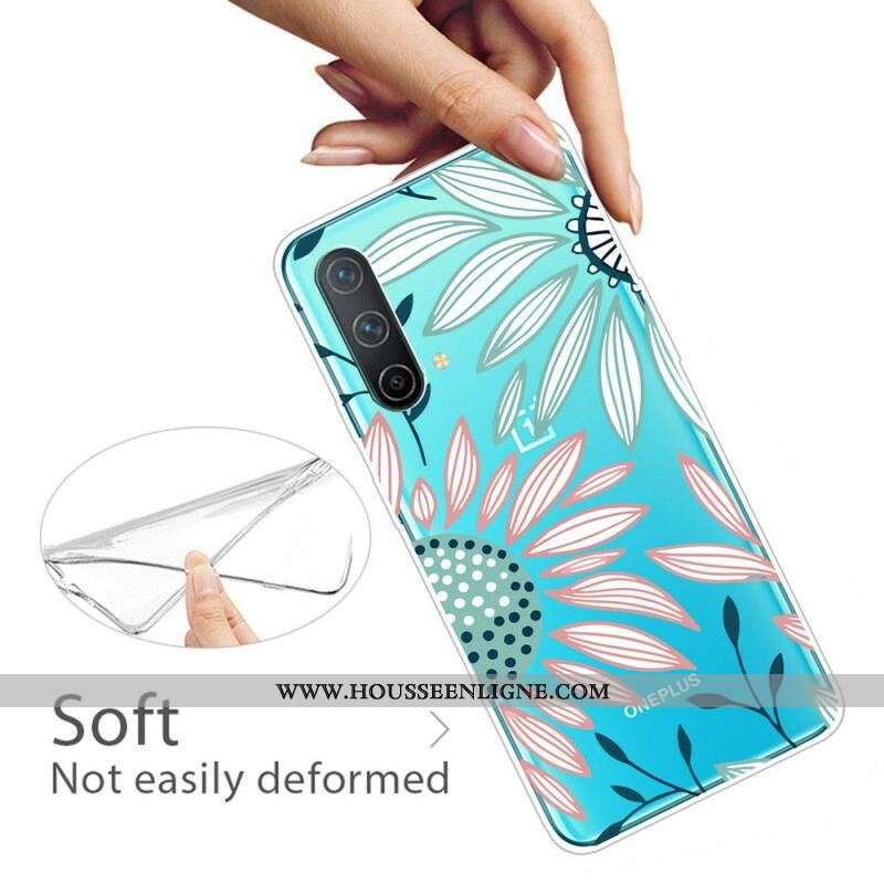 Coque OnePlus Nord CE 5G Transparente Une Fleur