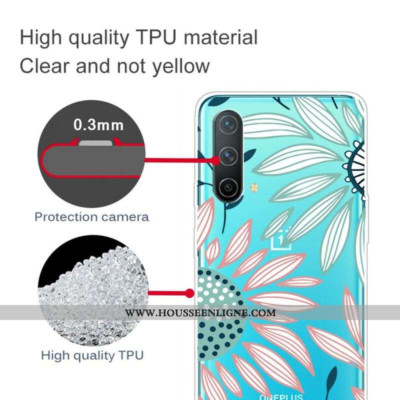Coque OnePlus Nord CE 5G Transparente Une Fleur