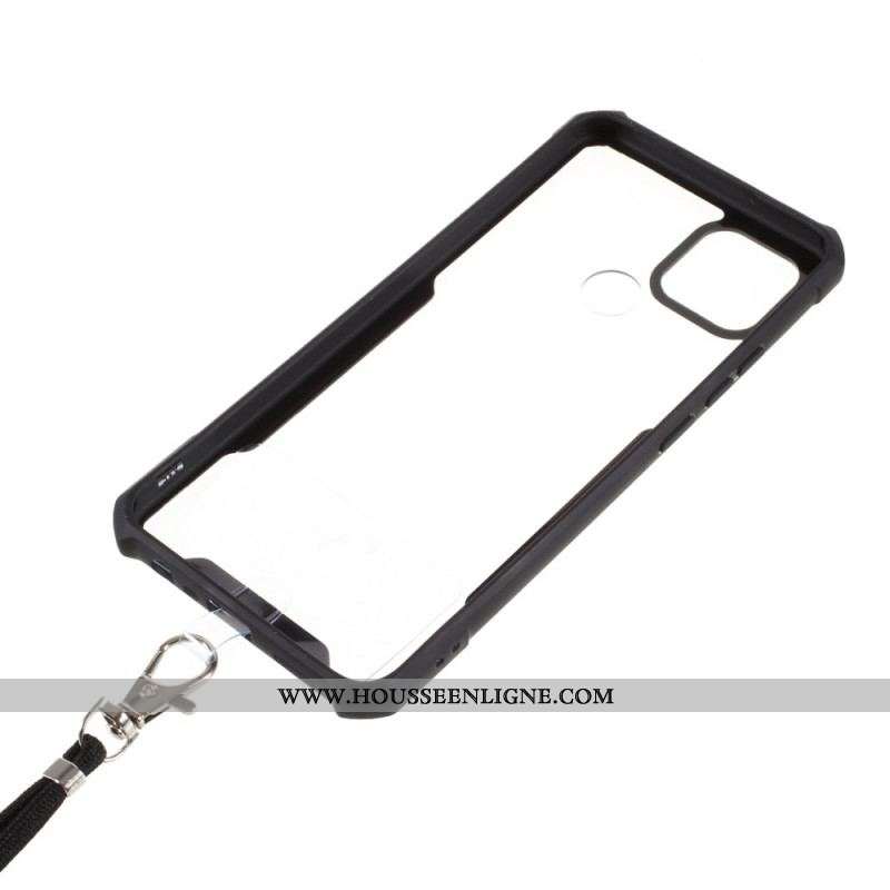 Coque Oppo A15 Hybride avec Cordon Coloré