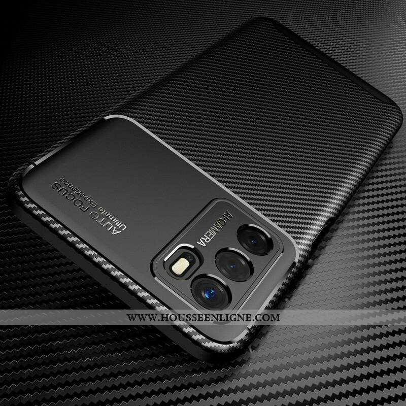 Coque Oppo A16 / A16s Flexible Texture Fibre Carbone