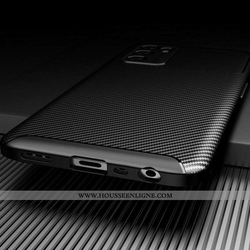 Coque Oppo A16 / A16s Flexible Texture Fibre Carbone