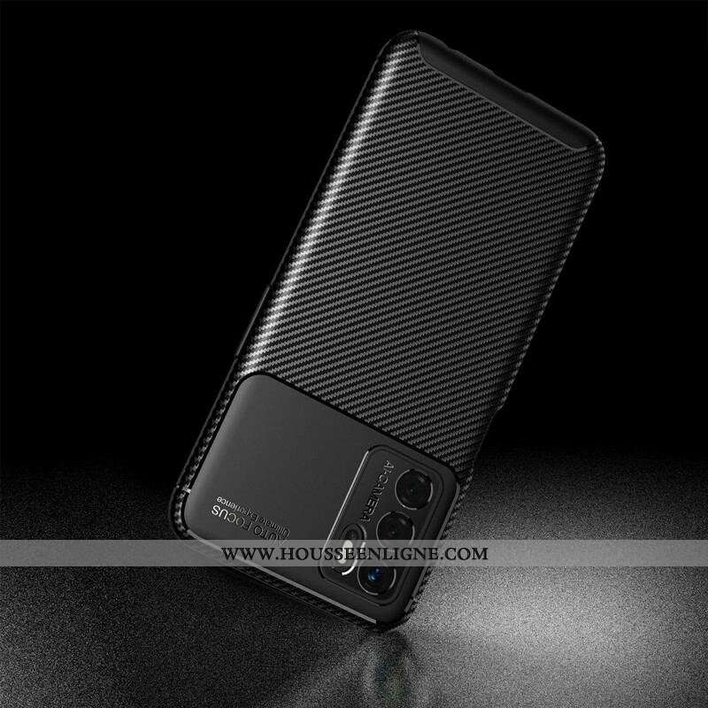 Coque Oppo A16 / A16s Flexible Texture Fibre Carbone
