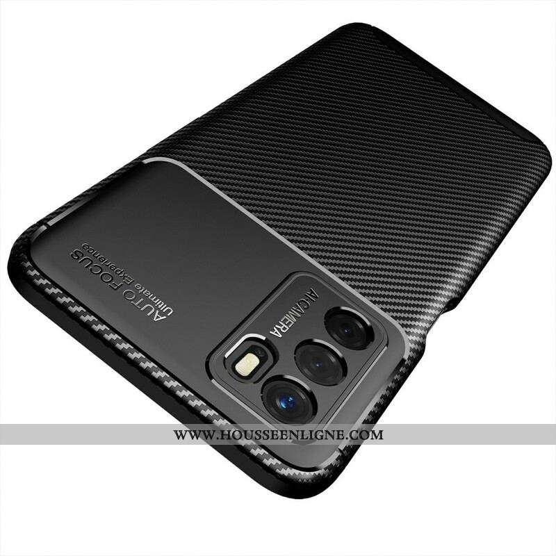 Coque Oppo A16 / A16s Flexible Texture Fibre Carbone
