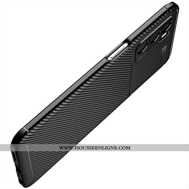 Coque Oppo A16 / A16s Flexible Texture Fibre Carbone