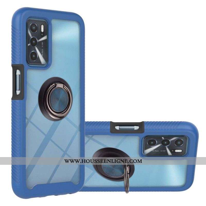 Coque Oppo A16 / A16s Hybride Contour Coloré avec Anneau