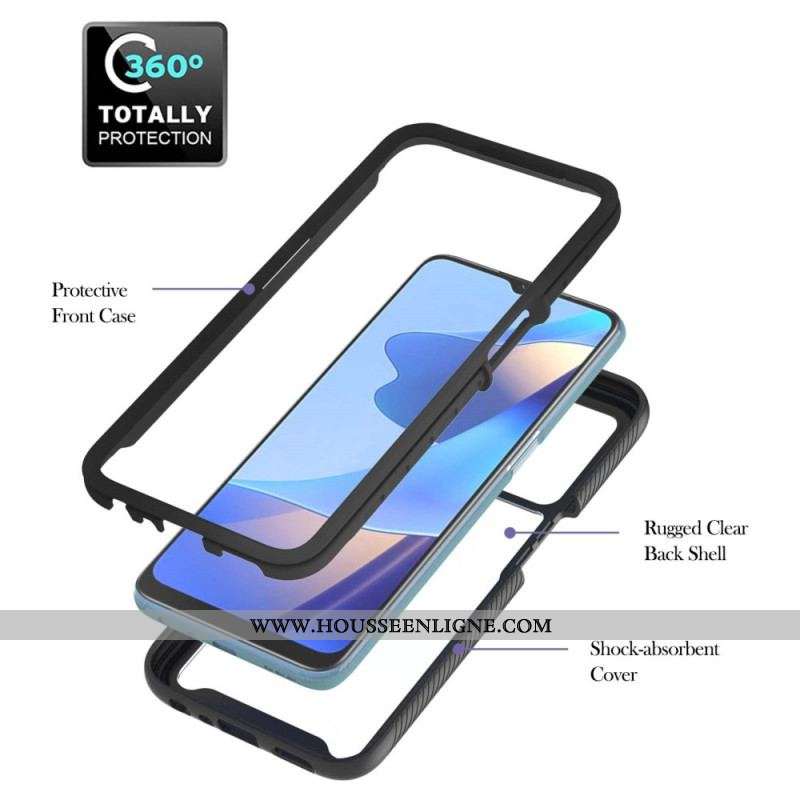 Coque Oppo A16 / A16s Hybride Contour Coloré avec Anneau