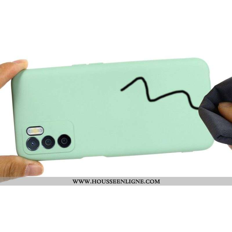 Coque Oppo A16 / A16s Silicone Liquide Avec Lanière