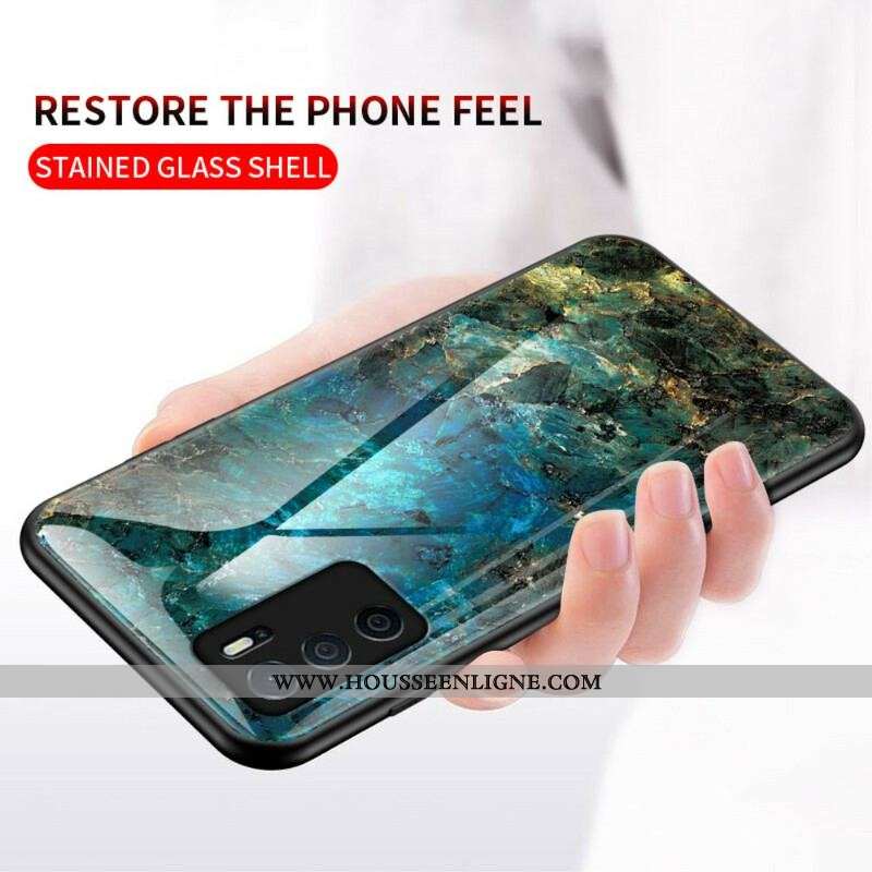 Coque Oppo A16 / A16s Verre Trempé Marble Colors