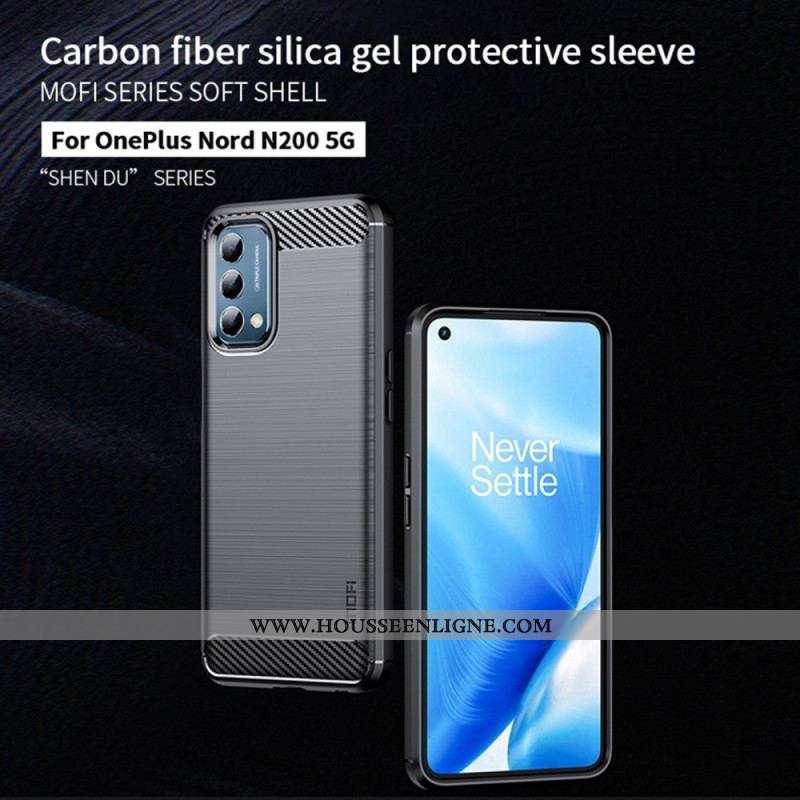 Coque Oppo A54 5G / A74 5G Fibre Carbone Brossée MOFI