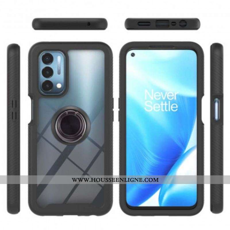 Coque Oppo A54 5G / A74 5G Hybride Rebords Biseautés avec Anneau