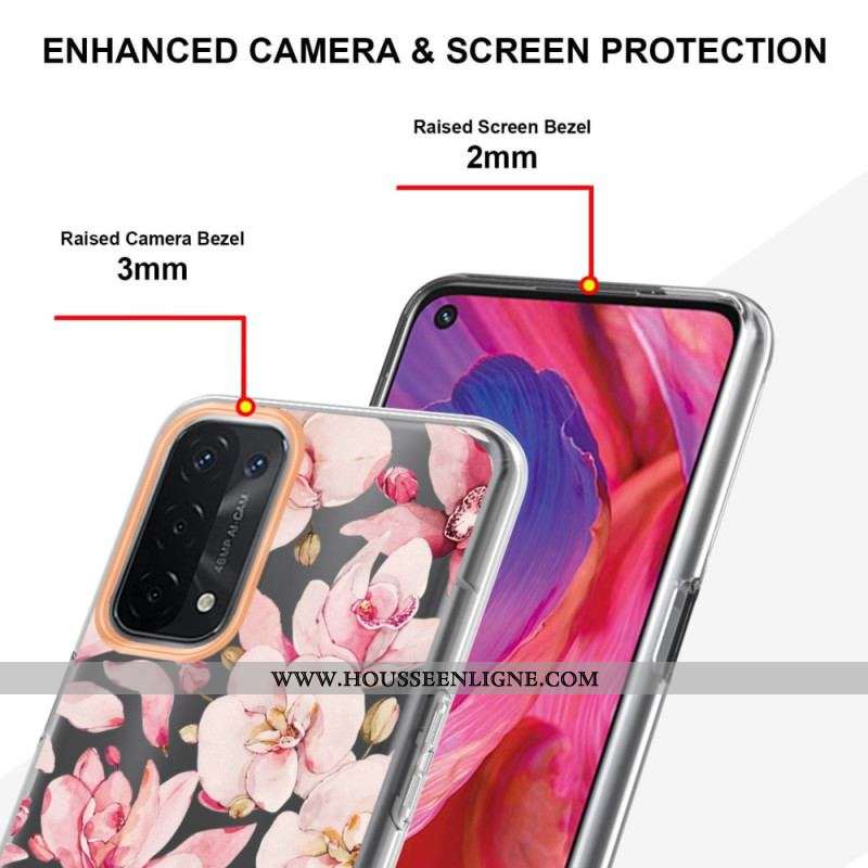Coque Oppo A54 5G / A74 5G Transparente Florale
