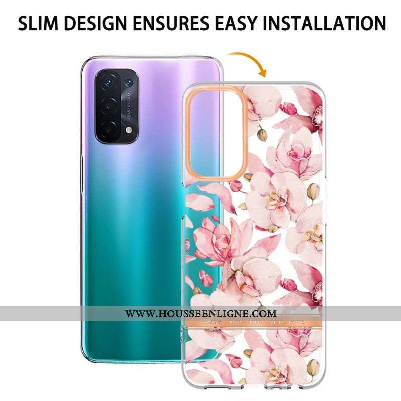 Coque Oppo A54 5G / A74 5G Transparente Florale