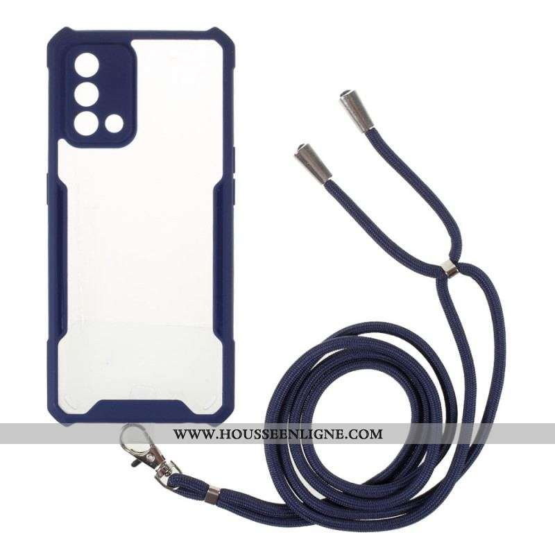 Coque Oppo A74 4G Hybride avec Cordon Coloré