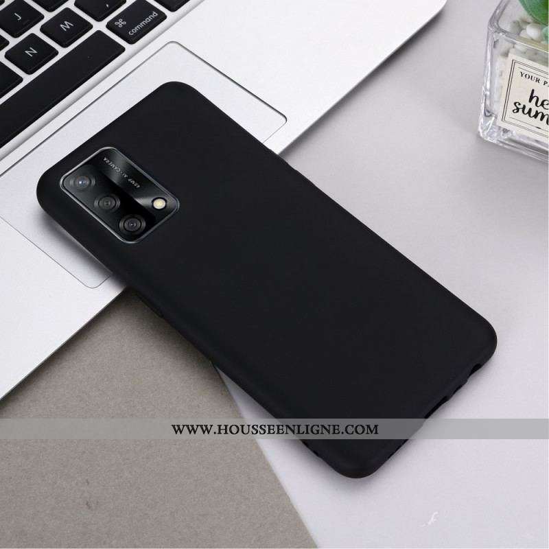 Coque Oppo A74 4G Silicone Liquide Avec Lanière