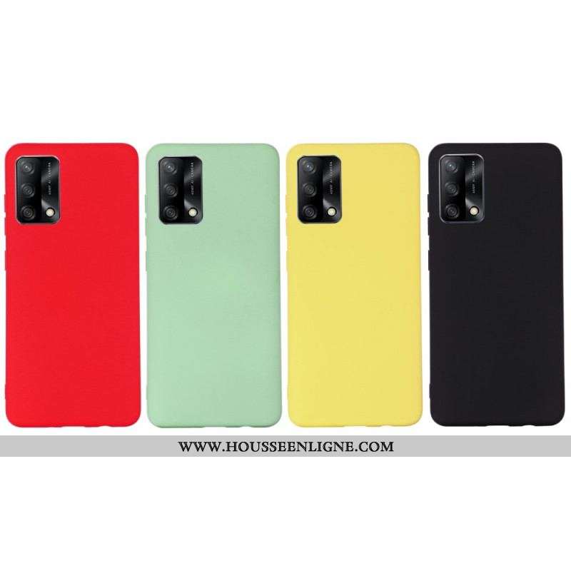 Coque Oppo A74 4G Silicone Liquide Avec Lanière