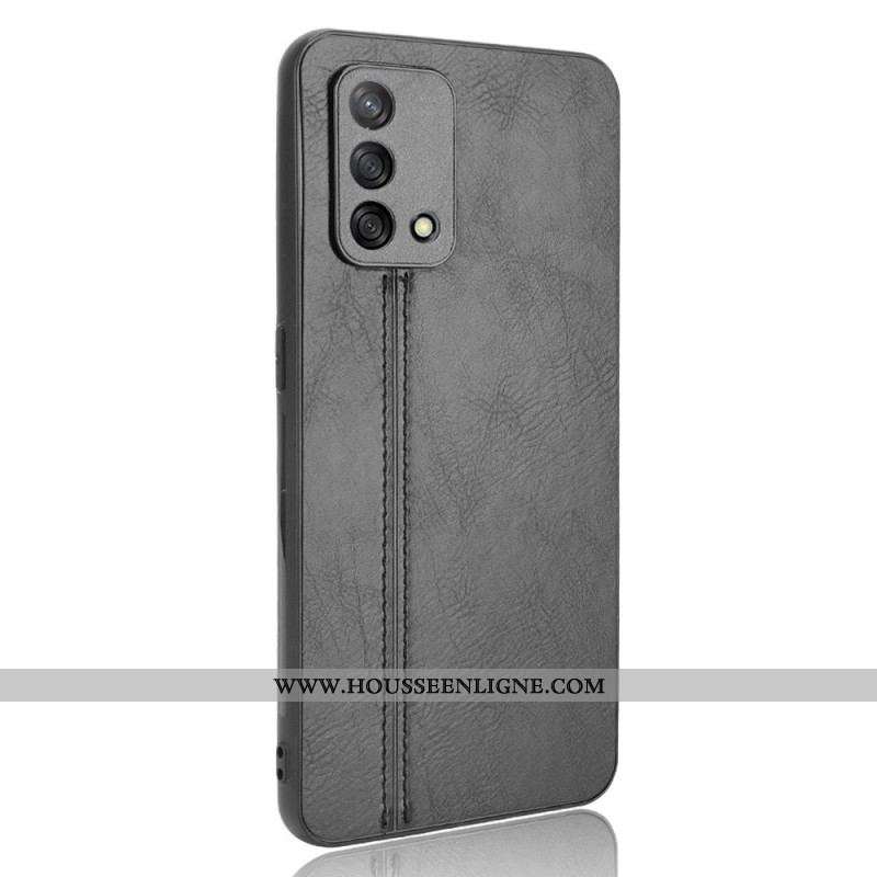 Coque Oppo A74 4G Style Cuir Coutures
