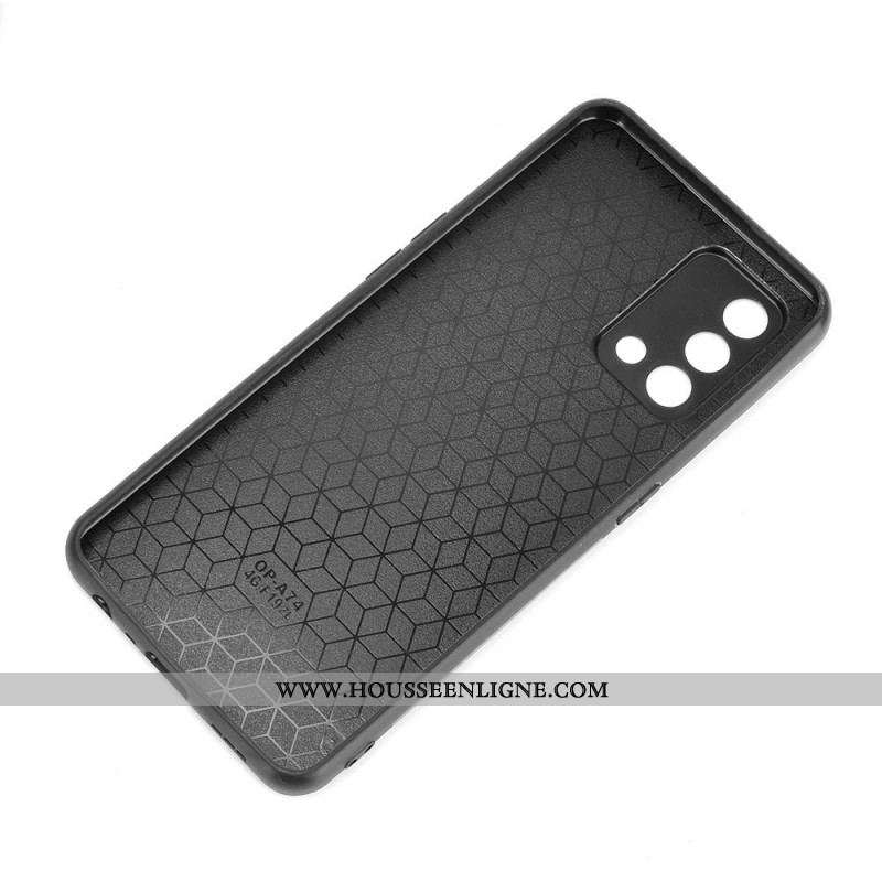 Coque Oppo A74 4G Style Cuir Coutures