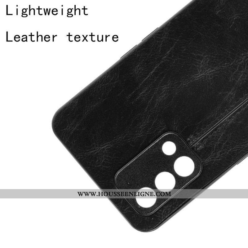 Coque Oppo A74 4G Style Cuir Coutures