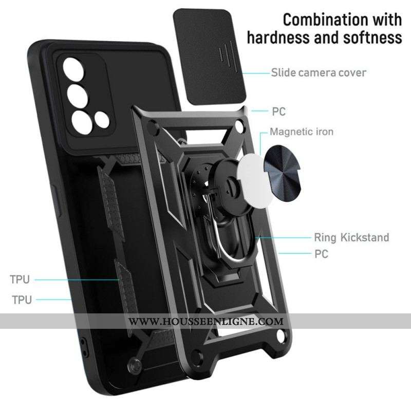 Coque Oppo A74 4G Support et Protège-Lentilles Design