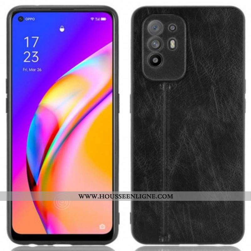 Coque Oppo A94 5G Effet Cuir Couture