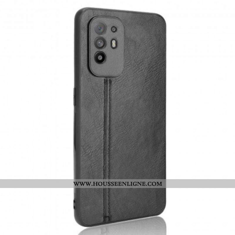 Coque Oppo A94 5G Effet Cuir Couture