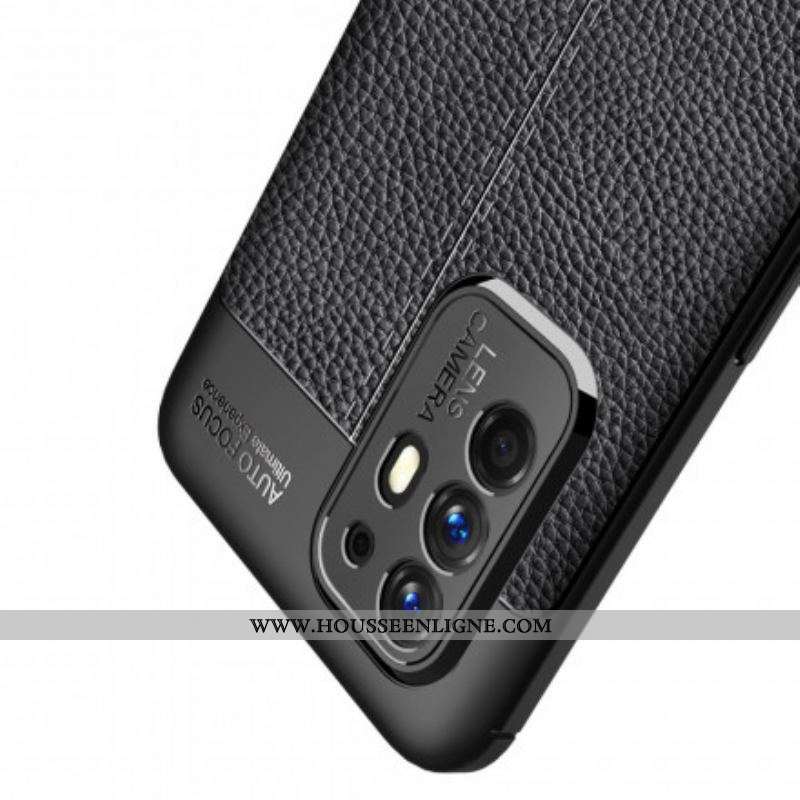 Coque Oppo A94 5G Effet Cuir LItchi
