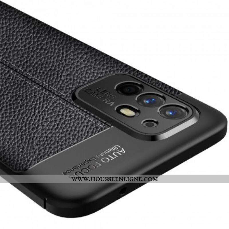Coque Oppo A94 5G Effet Cuir LItchi