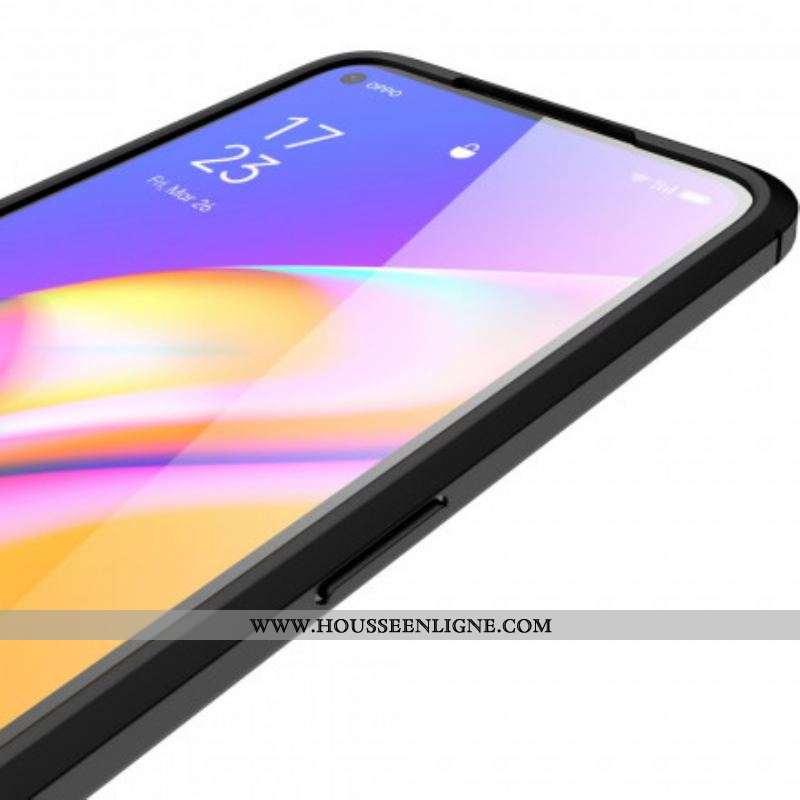 Coque Oppo A94 5G Effet Cuir LItchi