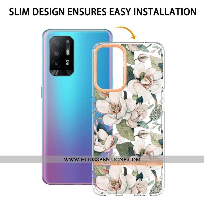 Coque Oppo A94 5G Fleurs Pivoines