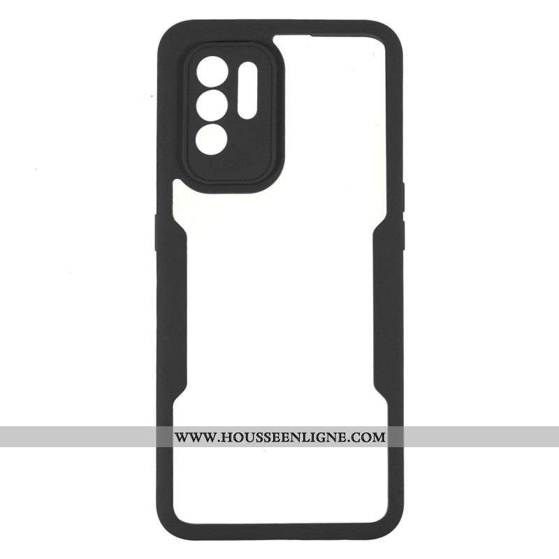 Coque Oppo A94 5G Hybride Rebords Colorés Transparents