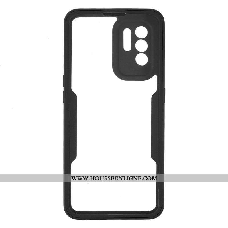 Coque Oppo A94 5G Hybride Rebords Colorés Transparents