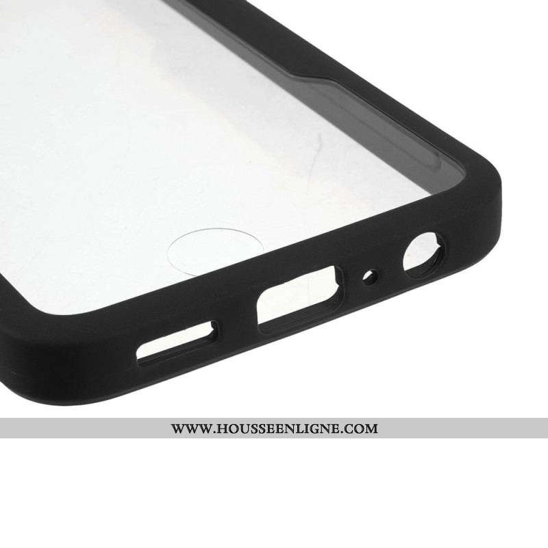 Coque Oppo A94 5G Hybride Rebords Colorés Transparents
