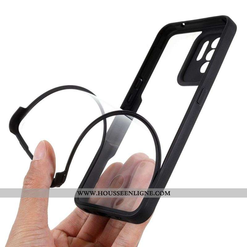 Coque Oppo A94 5G Hybride Rebords Colorés Transparents