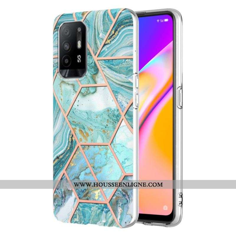 Coque Oppo A94 5G Marbre Géométrique Flashy