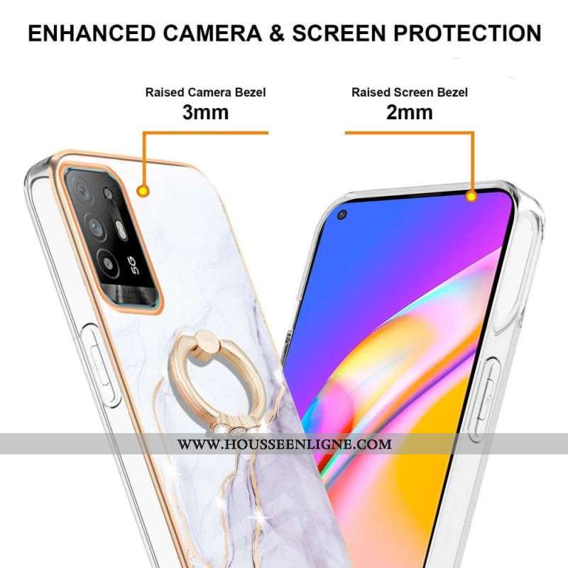 Coque Oppo A94 5G Marbre avec Anneau