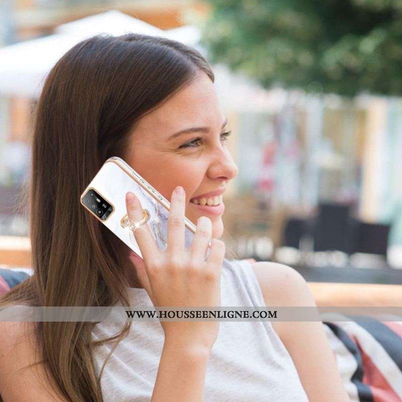 Coque Oppo A94 5G Marbre avec Anneau
