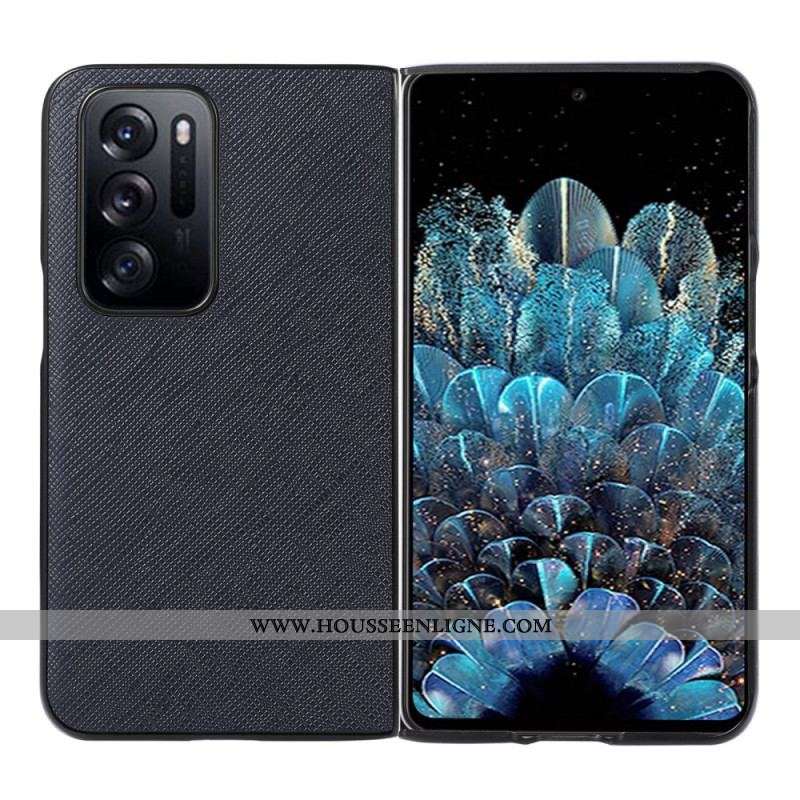 Coque Oppo Find N Cuir Véritable Texturé