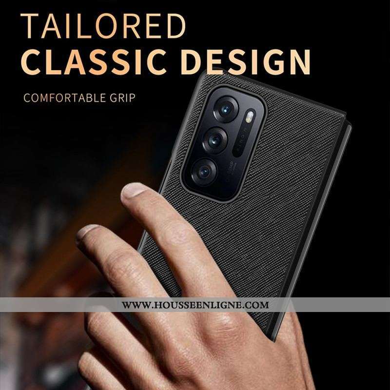 Coque Oppo Find N Design Cuir Texturé